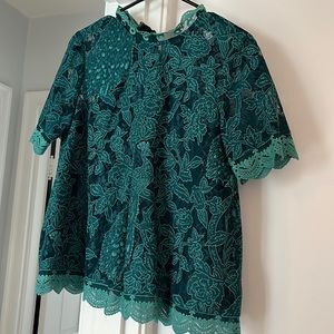 Beautiful teal top from Anthro